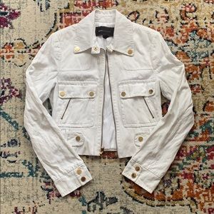 BCBGMAXAZRIA White lined denim jacket